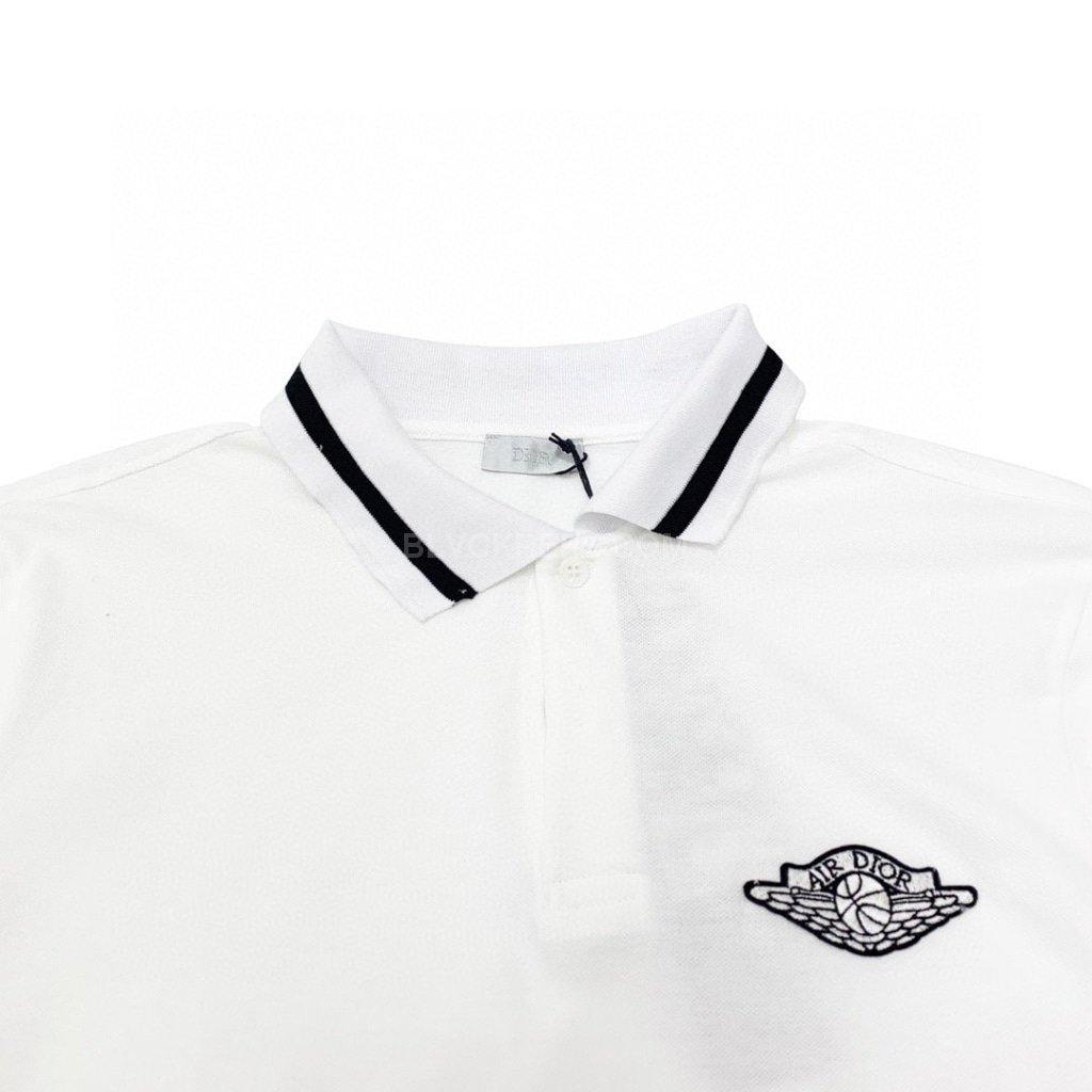 Polo shirt Jordan x Dior White size M International in Cotton  17854591