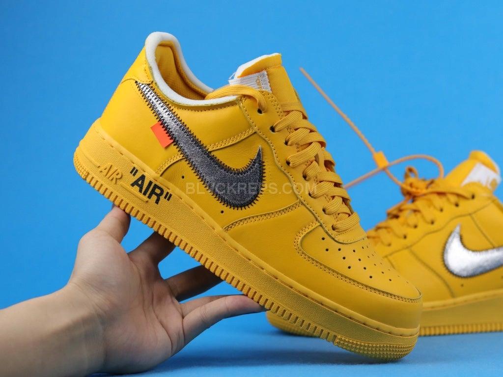 Virgil Abloh Signed Nike Air Force 1 Low OFF-WHITE University Gold Metallic  Silver, Size 10.5, 40 for 40, The Air Force 1 Collection, 2022