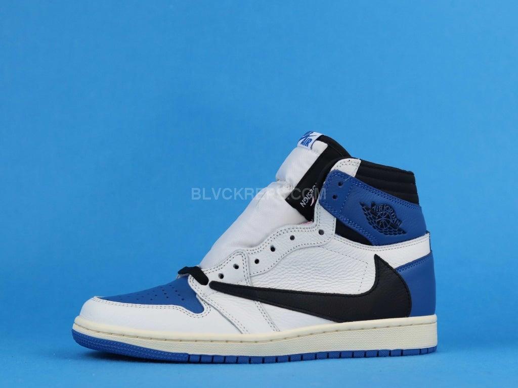 where to buy the best stockX High quality replica UA Travis Scott x  Fragment Air Jordan 1 High OG SP Military Blue 1, Sneaker Hypedripz is the  best high quality trusted clone