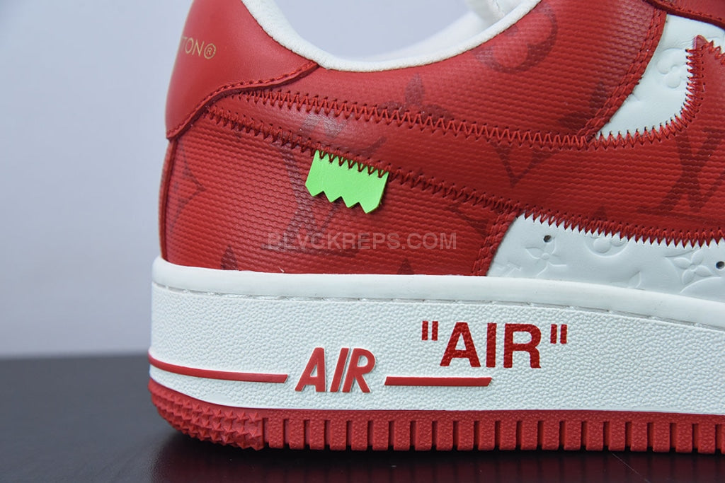 Louis Vuitton Air Force 1 Low By Virgil Abloh White/Red 11US