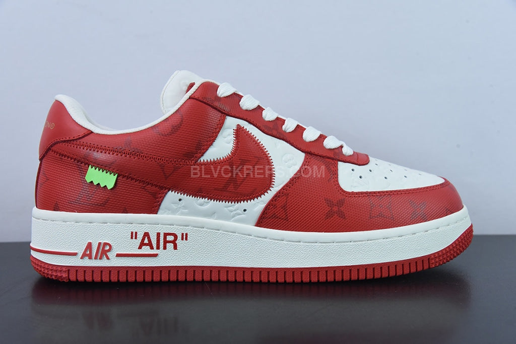 Louis Vuitton Nike Air Force 1 Low By Virgil Abloh White Red – Sneaker Plug  India