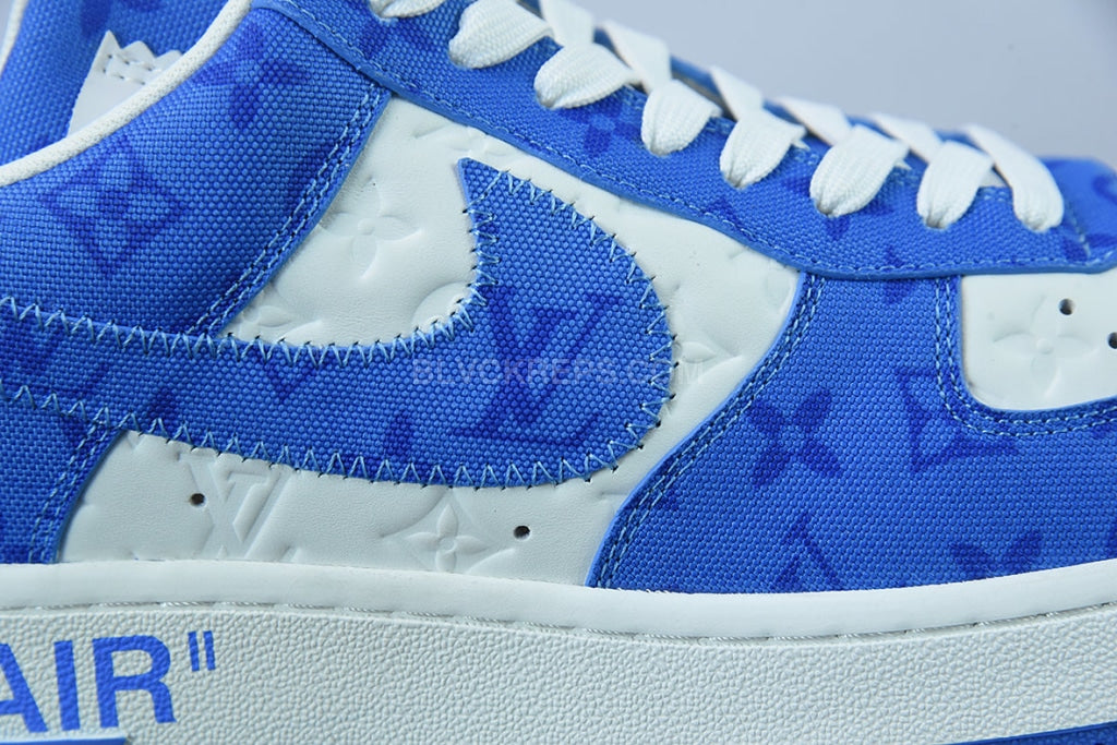 LOUIS VUITTON LV NIKE AIR FORCE 1 LOW AF1 VIRGIL ABLOH WHITE ROYAL BLUE NEW  SALE SNEAKERS SHOES BOX MEN SIZE 11 45 A10 for Sale in Miami, FL - OfferUp