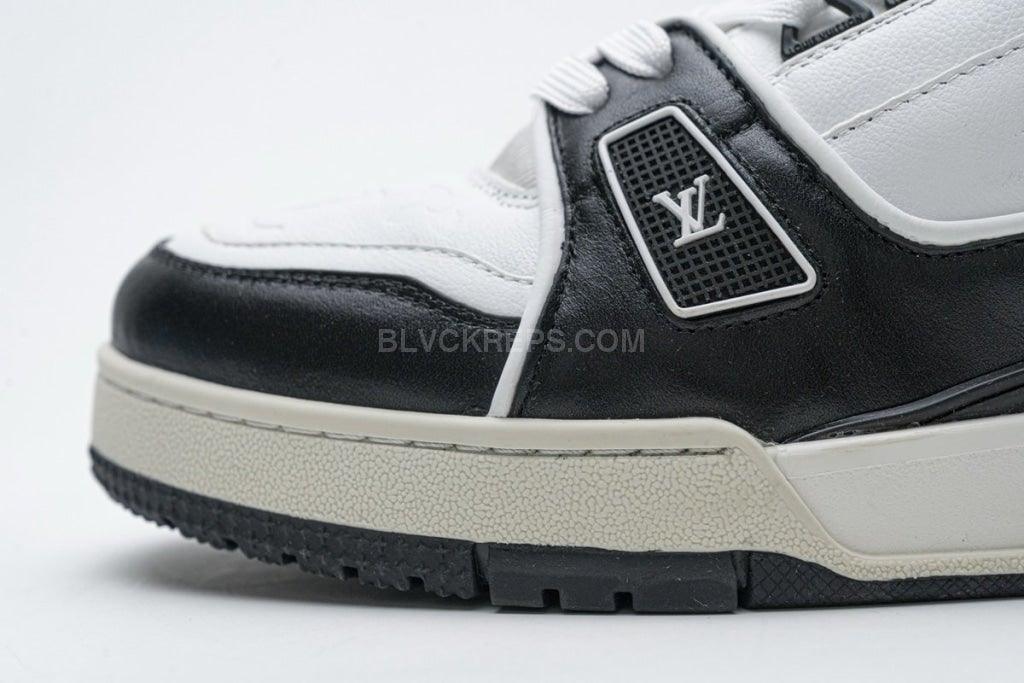 Louis Vuitton house slippers - Louis Vuitton LV Trainer Black Litchi  Pattern - Crew Kick