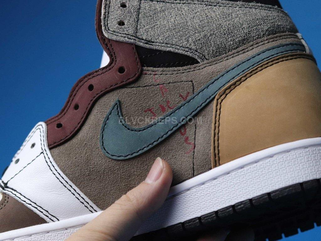 The Shoe Surgeon X Air Jordan 1 High 'Travis Scott Earth Tone Scrap  Leather' - Air Jordan - TSS AJ1 TS EARTH - earth tone